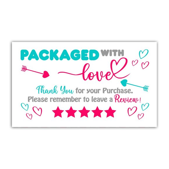 ♥️ 5x25 / 5 Thank You Cards - Picture 3 of 12